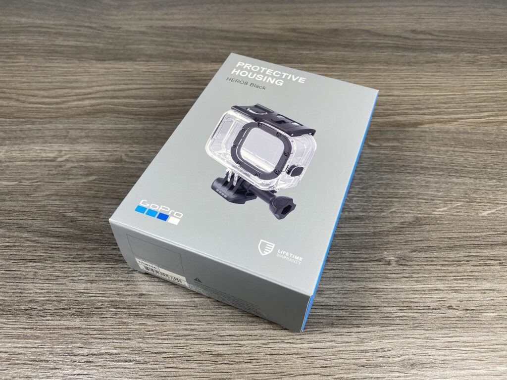 Protective housing for the GoPro Hero 8 Black.