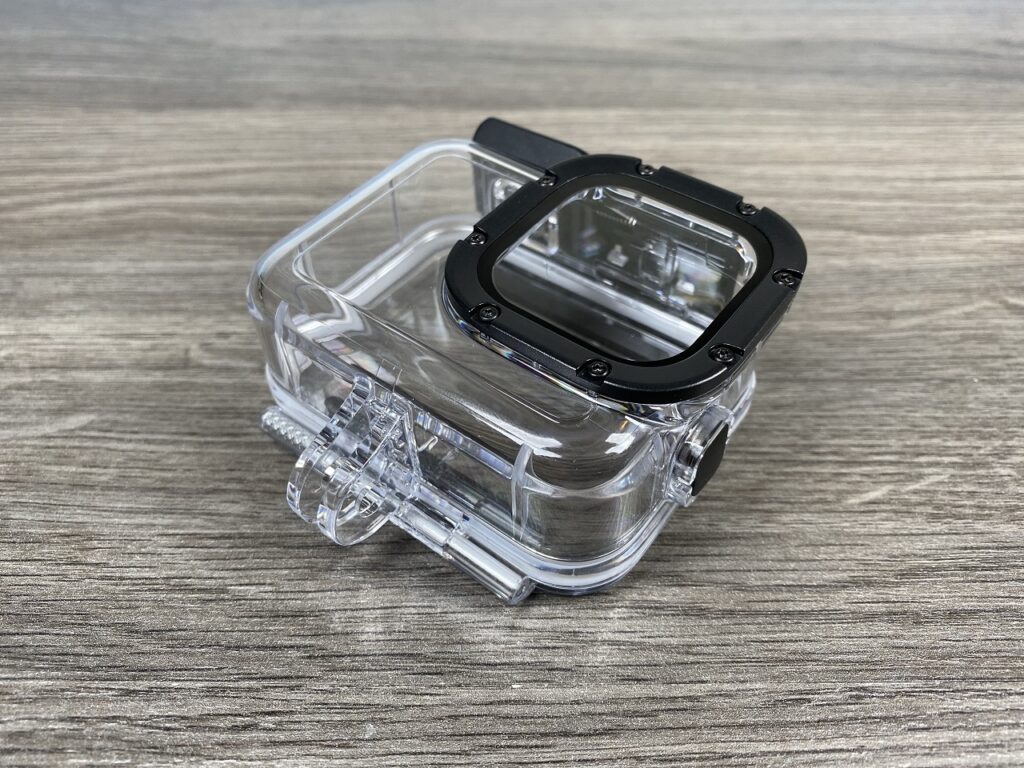 Protective housing for the GoPro Hero 8 Black.