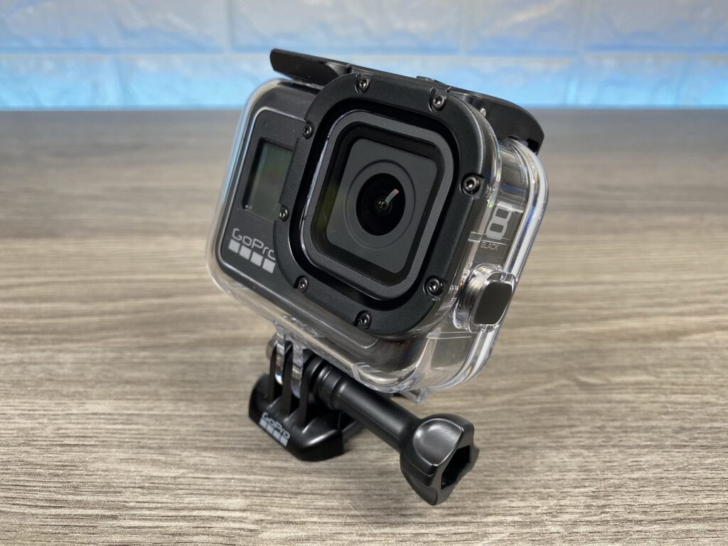 Protective housing for the GoPro Hero 8 Black.