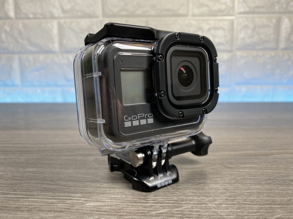 Protective housing for the GoPro Hero 8 Black.