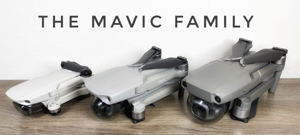 The above image gives you a good size comparison of the Mavic Air 2 compared to the Mavic Mini and Mavic 2 Pro.
