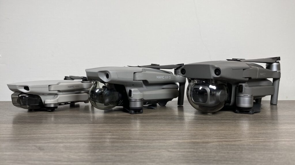 Size and weight comparison of the DJI Mavic Air 2.