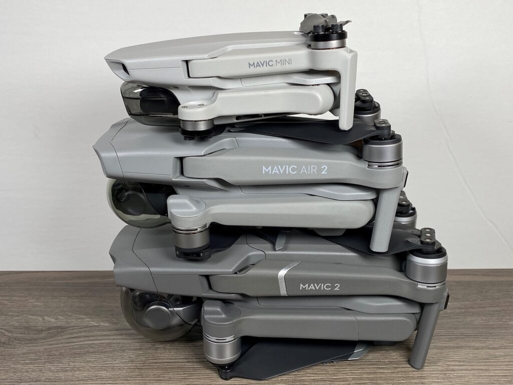 Size and weight comparison of the DJI Mavic Air 2.