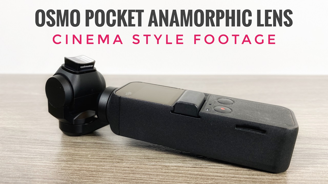 Anamorphic lens for the DJI Osmo Pocket.