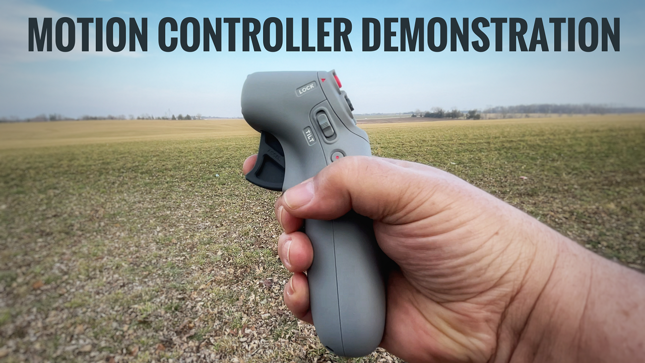 DJI FPV motion controller demonstration and range test.