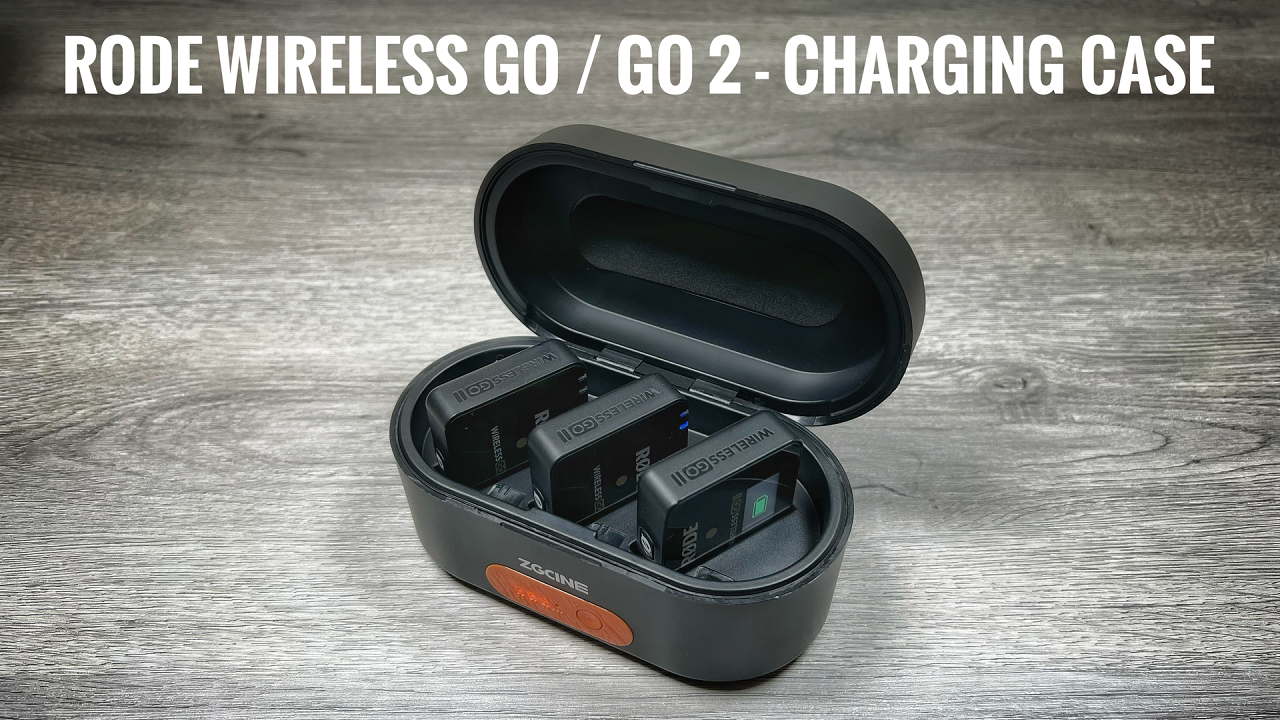 Rode wireless go and wireless go 2 charging case.