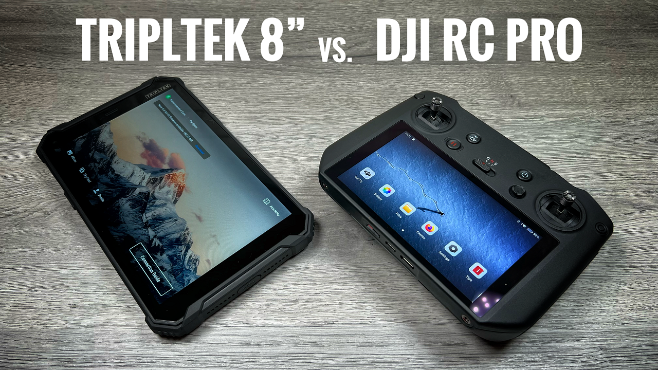 DJI RC Pro versus TriplTek tablet.